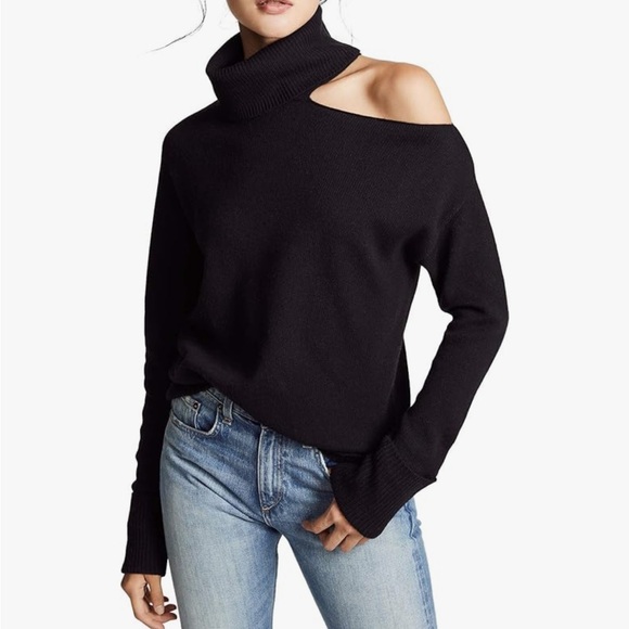 PAIGE Women's Deep Burgundy Raundi Turtleneck Sweater 70% wool
